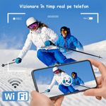 TV, Audio-Video si Foto - Camere video - Camere video compacte - Camera video sport HD, 4K, Rotire obiectiv la 180°, Portabila, Acces WiFi pe mobil, Negru, cu clip si suport ghidon - Infinity.ro