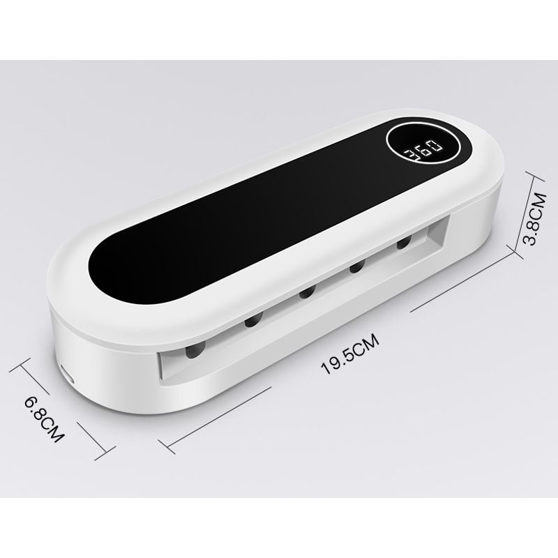 Ingrijire personala si Cosmetice - Igiena dentara - Rezerve si accesorii - Suport Sterilizator ambrasmart pentru Periute de Dinti, Alb, Lumina UV, Montare pe Perete, 5 fante, 2000mAh - Infinity.ro