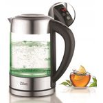 Electronice si Electrocasnice - Electrocasnice bucatarie - Preparare bauturi - Fierbatoare de apa - Fierbator Digital ZILAN ZLN-3949, 2200W, 1.7L, Control Temperatura, Iluminare LED, Sticla-Inox - Infinity.ro