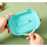 Casa si Gradina - Constructii - Depozitare, transport si protectie - Cantare electronice comerciale - Caserola Lunch Box MOOD ( BE AUTHENTIC ) Compartimentata pentru Adulti si Copii, 19x13x7cm, 700 ML - Rosu - Turcoaz - Infinity.ro