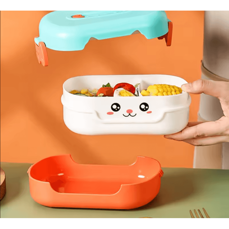 Casa si Gradina - Constructii - Depozitare, transport si protectie - Cantare electronice comerciale - Caserola Lunch Box MOOD ( BE AUTHENTIC ) Compartimentata pentru Adulti si Copii, 19x13x7cm, 700 ML - Rosu - Turcoaz - Infinity.ro