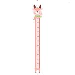 Casa si Gradina - Decoratiuni - Stickere decorative - Sticker autocolant metru masurare inaltime copii, Cerbul Sika, diagrama inaltimii, portocaliu, 170cm - Infinity.ro