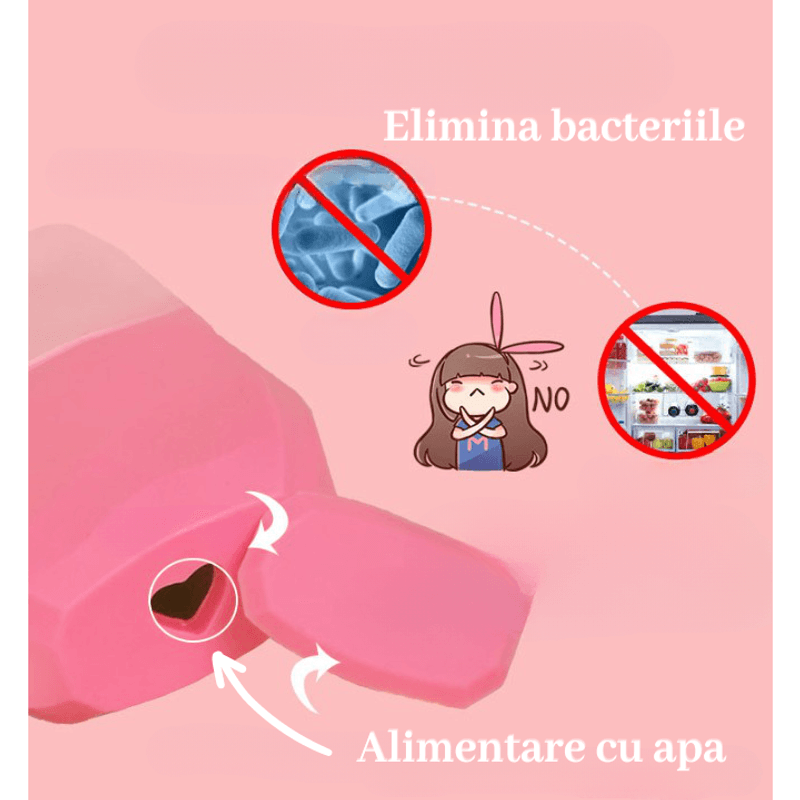 Ingrijire personala si Cosmetice - Sanatate si wellness - Articole wellness - Aparate si dispozitive de masaj - Aparat masaj facial cu gheata, ice roller, silicon fin, rose pink - Infinity.ro