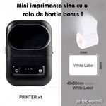 PC, gaming si accesorii - Imprimante, scanere & consumabile - Imprimante - Imprimante termice - Imprimanta termica portabila Bluetooth, 1500 mAh, cablu date, rola suport etichete - Infinity.ro