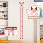 Casa si Gradina - Decoratiuni - Stickere decorative - Sticker autocolant metru masurare inaltime copii, Cerbul Sika, diagrama inaltimii, portocaliu, 170cm - Infinity.ro