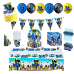 Casa si Gradina/Decoratiuni/Decoratiuni petrecere/Vesela pentru petrecere - Set 89 piese de vesela petrecere Batman pentru 10 copii, accesorii servire si decorarea mesei + 18 baloane, Multicolor - Infinity.ro