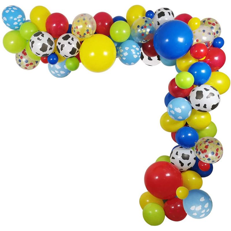 Casa si Gradina - Decoratiuni - Decoratiuni petrecere - Baloane - Set arcada baloane decorative Super Mario din 135 piese, aranjament pentru petrecere, calitate latex Extra - Infinity.ro