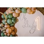 Casa si Gradina - Decoratiuni - Decoratiuni petrecere - Baloane - Set arcada baloane din 142 piese,, aranjament pentru petrecere, ideal aniversari, calitate latex Extra, Verde si Maro - Infinity.ro