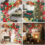 Casa si Gradina - Decoratiuni - Decoratiuni petrecere - Baloane - Set arcada baloane decorative din 128 piese, aranjament petrecere Craciun, calitate latex Extra - Infinity.ro