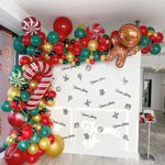 Casa si Gradina - Decoratiuni - Decoratiuni petrecere - Baloane - Set arcada baloane decorative din 128 piese, aranjament petrecere Craciun, calitate latex Extra - Infinity.ro