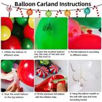 Casa si Gradina - Decoratiuni - Decoratiuni petrecere - Baloane - Set arcada baloane decorative din 128 piese, aranjament petrecere Craciun, calitate latex Extra - Infinity.ro