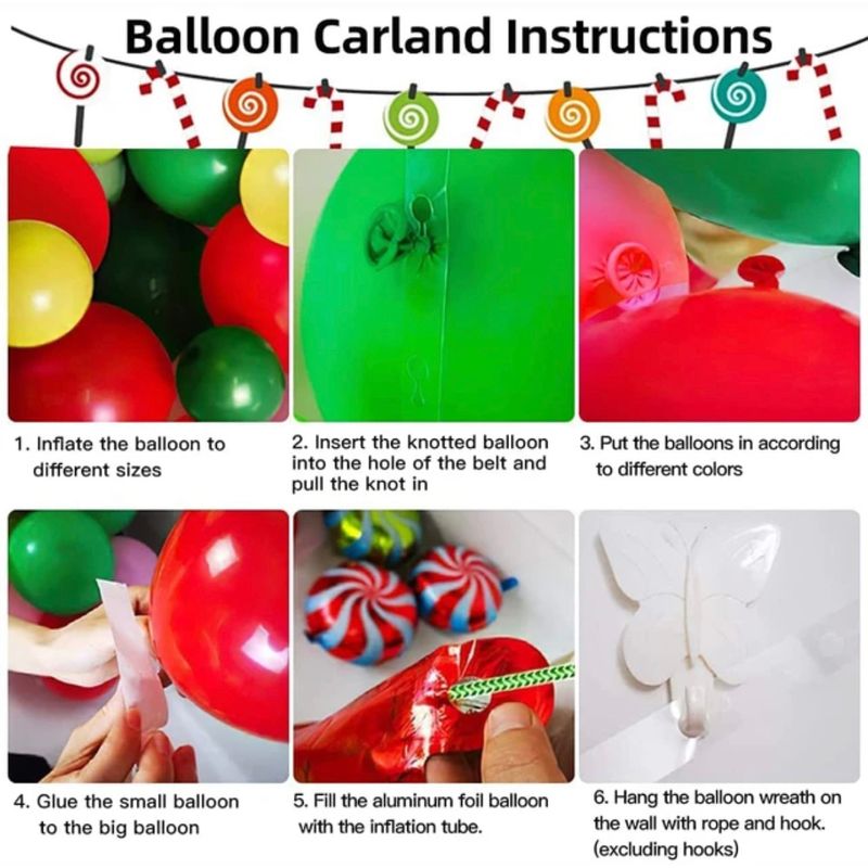 Casa si Gradina - Decoratiuni - Decoratiuni petrecere - Baloane - Set arcada baloane decorative din 128 piese, aranjament petrecere Craciun, calitate latex Extra - Infinity.ro