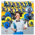 Casa si Gradina/Decoratiuni/Decoratiuni petrecere/Vesela pentru petrecere - Set 89 piese de vesela petrecere Batman pentru 10 copii, accesorii servire si decorarea mesei + 18 baloane, Multicolor - Infinity.ro