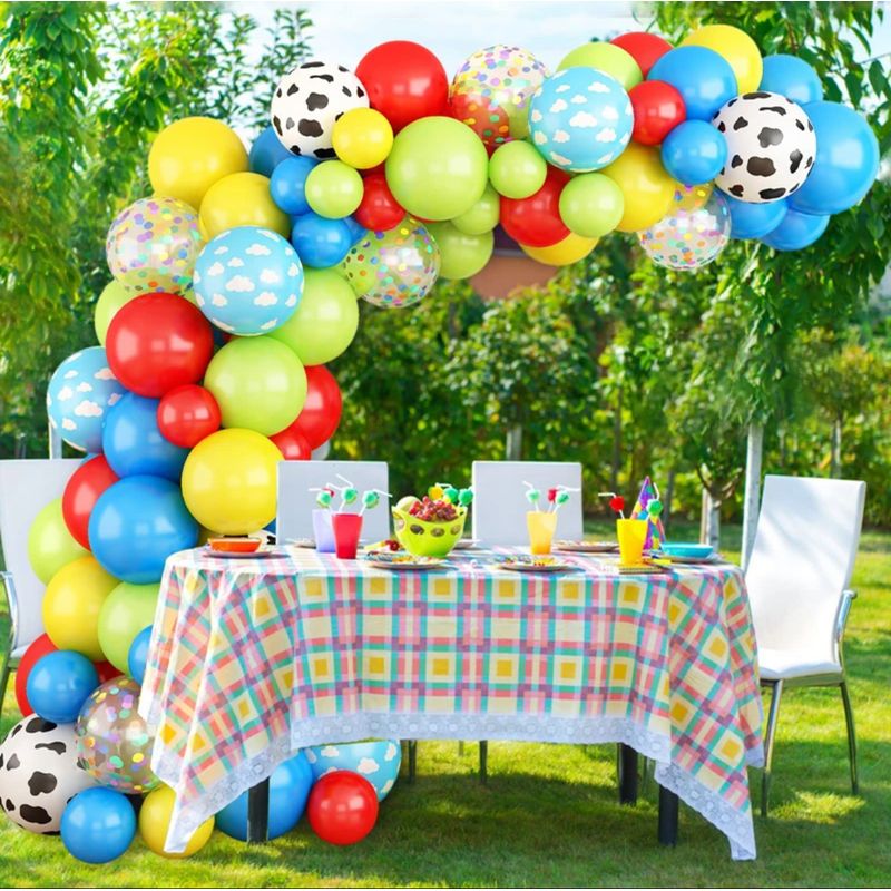 Casa si Gradina - Decoratiuni - Decoratiuni petrecere - Baloane - Set arcada baloane decorative Super Mario din 135 piese, aranjament pentru petrecere, calitate latex Extra - Infinity.ro