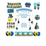 Casa si Gradina/Decoratiuni/Decoratiuni petrecere/Vesela pentru petrecere - Set 89 piese de vesela petrecere Batman pentru 10 copii, accesorii servire si decorarea mesei + 18 baloane, Multicolor - Infinity.ro