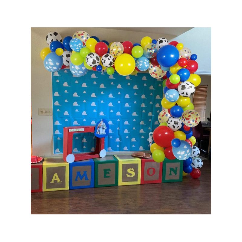 Casa si Gradina - Decoratiuni - Decoratiuni petrecere - Baloane - Set arcada baloane decorative Super Mario din 135 piese, aranjament pentru petrecere, calitate latex Extra - Infinity.ro