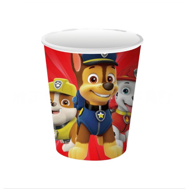 Casa si Gradina - Decoratiuni - Decoratiuni petrecere - Vesela pentru petrecere - Set 81 piese vesela petrecere Patrula Catelusilor pentru 10 copii, servirea si decorare mesei  + baloane, Albastru Rosu - Infinity.ro