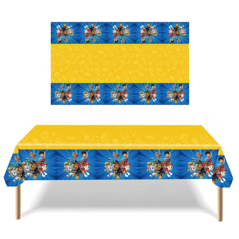 Casa si Gradina - Decoratiuni - Decoratiuni petrecere - Vesela pentru petrecere - Set 81 piese vesela petrecere Patrula Catelusilor pentru 10 copii, servirea si decorare mesei  + baloane, Albastru Rosu - Infinity.ro