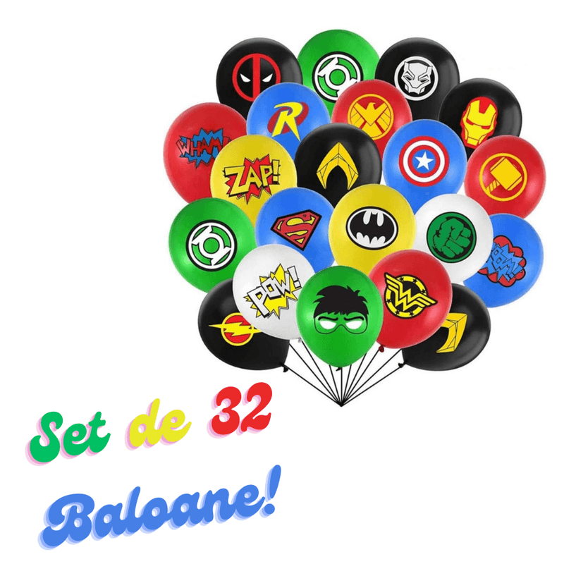 Casa si Gradina/Decoratiuni/Decoratiuni petrecere/Vesela pentru petrecere - Set vesela petrecere Avengers pentru 10 copii, accesorii pentru servirea si decorare mesei  + baloane, Albastru - Infinity.ro