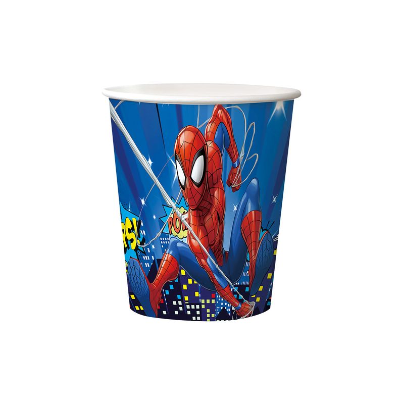 Casa si Gradina - Decoratiuni - Decoratiuni petrecere - Vesela pentru petrecere - Set 82 de piese vesela petrecere Spiderman pentru 10 copii, servirea si decorarea mesei  + baloane, Albastru si Rosu - Infinity.ro