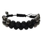 Fashion, accesorii si bijuterii - Femei - Bijuterii femei - Bratari femei - Bratara cu pietre Hematit, Charmuri si Cristale, Negru, 101BJ - Infinity.ro