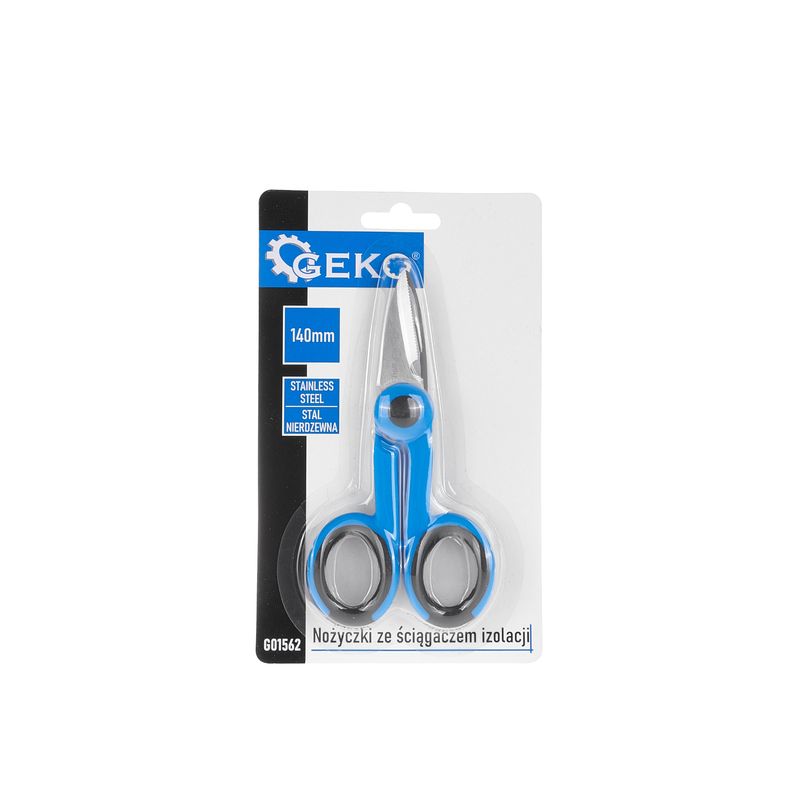 Casa si Gradina/Gradinarit si plante/Unelte gradinarit/Foarfeci gradinarit - Foarfeca cu dispozitiv pentru indepartarea izolatiei, 140 mm, Geko G01562 - Infinity.ro
