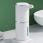 Casa si Gradina - Sanitare - Suporturi si accesorii baie - Dispensere - Dozator automat pentru sapun spuma sau lichid GAVIO®, senzor miscare, 4 trepte de dozare, 380 ml, incarcare USB, Alb - Infinity.ro