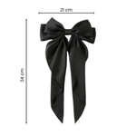 Fashion, accesorii si bijuterii - Femei - Accesorii femei - Accesorii pentru par femei - Agrafa de par cu funda GAVIO®, material satin, eleganta, 34 x 21 cm, Negru - Infinity.ro