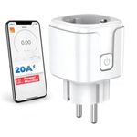 Casa si Gradina - Electrice - Prize - Priza inteligenta GAVIO® G20 WiFi, aplicatie mobila, 20A, 4400W, control vocal, compatibila Alexa/Google Home, Alb - Infinity.ro