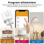 Casa si Gradina - Electrice - Prize - Priza inteligenta GAVIO® G20 WiFi, aplicatie mobila, 20A, 4400W, control vocal, compatibila Alexa/Google Home, Alb - Infinity.ro