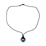 Fashion, accesorii si bijuterii - Femei - Bijuterii femei - Coliere femei - Colier reglabil cu snur si pandativ oriental cu ochi, model CO11BZR, Ø10/Ø20 cm,10 gr, EHA - Infinity.ro