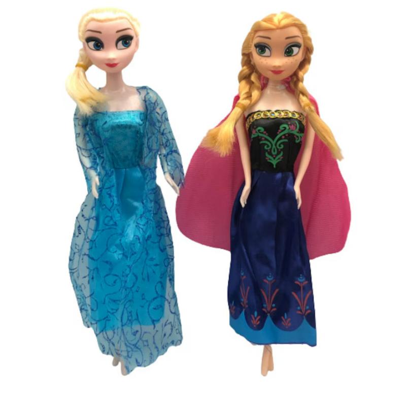 Jucarii, Copii si Bebe - Jucarii si jocuri - Papusi si accesorii - Papusi - Set 2 Papusi Frozen ll, Fashion Anna si Elsa, pentru copii, 27 cm, multicolor, + 3 ani - Infinity.ro