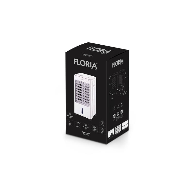 Electronice si Electrocasnice - Climatizare si sisteme de incalzire - Aparate racire aer - Ventilatoare - Racitor de aer Floria ZLN1108, Capacitate 2.5 L, 3 trepte de viteza, 2 recipiente pentru gheata, 65W - Infinity.ro