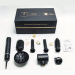 Ingrijire personala si Cosmetice - Aparate & accesorii ingrijire personala - Hair styling - Uscatoare de par - Uscator de par Profesional 7 in 1 ATOMKIT, 1400 W, Set Wrap Air Styler 110000 RPM, Negru cu diamante - Infinity.ro