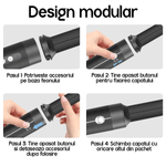 Ingrijire personala si Cosmetice - Aparate & accesorii ingrijire personala - Hair styling - Uscatoare de par - Uscator de par Profesional 7 in 1 ATOMKIT, 1400 W, Set Wrap Air Styler 110000 RPM, Negru cu diamante - Infinity.ro