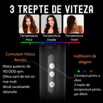 Ingrijire personala si Cosmetice - Aparate & accesorii ingrijire personala - Hair styling - Uscatoare de par - Uscator de par Profesional 7 in 1 ATOMKIT, 1400 W, Set Wrap Air Styler 110000 RPM, Negru cu diamante - Infinity.ro
