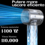 Ingrijire personala si Cosmetice - Aparate & accesorii ingrijire personala - Hair styling - Uscatoare de par - Uscator de par Profesional 7 in 1 ATOMKIT, 1400 W, Set Wrap Air Styler 110000 RPM, Negru cu diamante - Infinity.ro