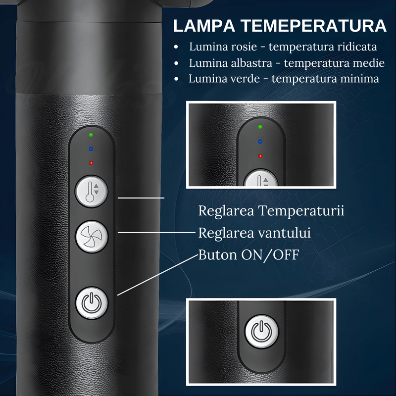 Ingrijire personala si Cosmetice - Aparate & accesorii ingrijire personala - Hair styling - Uscatoare de par - Uscator de par Profesional 7 in 1 ATOMKIT, 1400 W, Set Wrap Air Styler 110000 RPM, Negru cu diamante - Infinity.ro