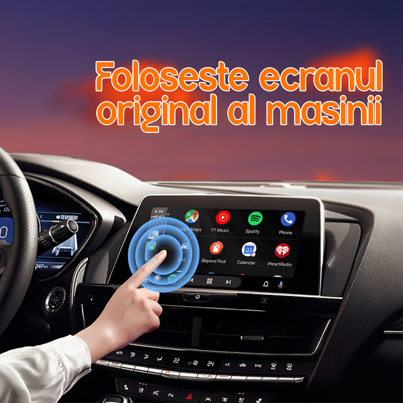 Auto si Moto - Electronice auto - Multimedia auto - Adaptor auto Wireless ATOMKIT, Android 11 si Modul Apple Carplay,2 in 1,Procesor AI, Conectare Automata, WiFi 5Ghz,Negru - Infinity.ro