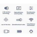 TV, Audio-Video si Foto - Accesorii TV si audio - Microfoane - Microfoane profesionale wireless 2 in1 RoHS® tip Lavaliera,Apple si Android, 48 h functionare pentru Vlogging,Tik Tok - Infinity.ro