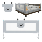 Casa si Gradina - Textile si covoare - Lenjerii de pat - Protectie saltea - Bariera protectie pat HappyKID culisanta XXL 200 cm Baby Bear, inaltime reglabila 68-98 cm - Infinity.ro