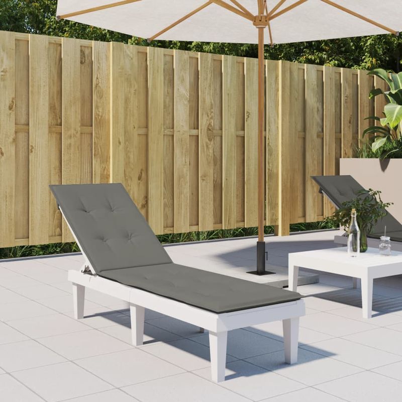 Casa si Gradina - Textile si covoare - Perne si pilote - Perne decorative - Perna de sezlong, melanj gri inchis, (75+105)x 50x3 cm textil - Infinity.ro