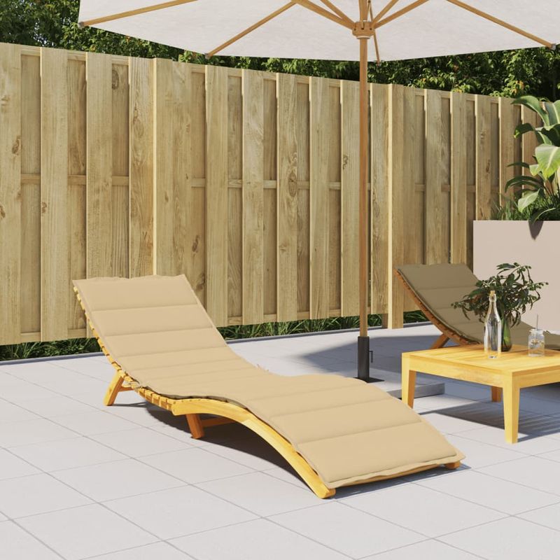 Casa si Gradina - Gradina si terasa - Mobilier exterior - Perne decorative exterior - Perna de sezlong, melanj bej, 200x60x4 cm textil - Infinity.ro