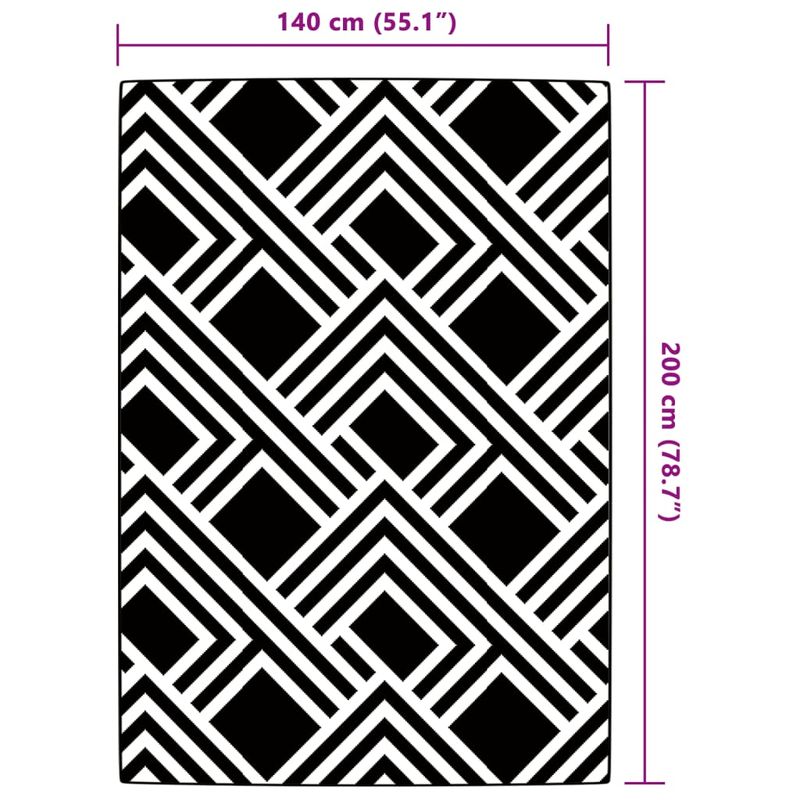 Casa si Gradina - Textile si covoare - Covoare - Covoare casa - Covor de exterior, 140x200 cm, PP, gri cu dungi - Infinity.ro