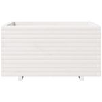 Casa si Gradina - Gradinarit si plante - Plante si ghivece - Ghivece si suporturi - Jardiniera de gradina, alb, 90x60x49,5 cm, lemn masiv de pin - Infinity.ro