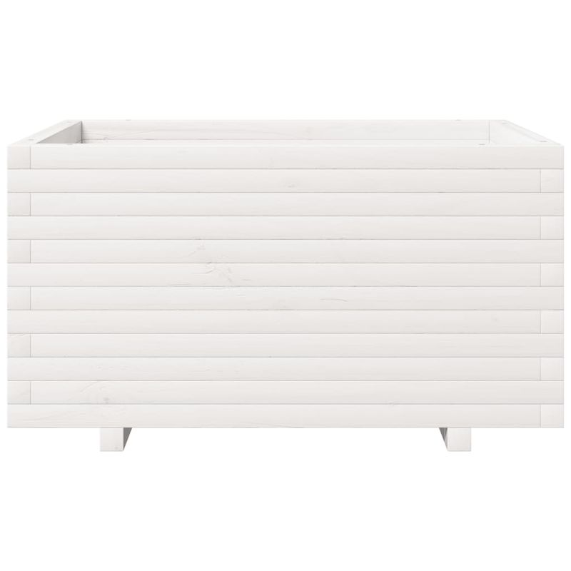 Casa si Gradina - Gradinarit si plante - Plante si ghivece - Ghivece si suporturi - Jardiniera de gradina, alb, 90x60x49,5 cm, lemn masiv de pin - Infinity.ro