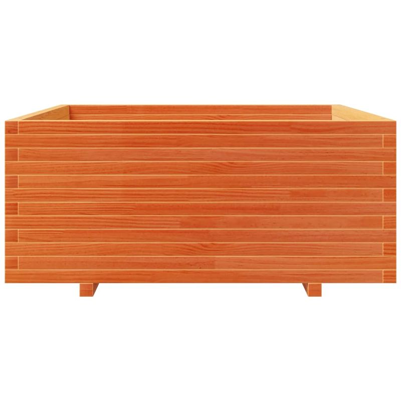 Casa si Gradina - Gradinarit si plante - Plante si ghivece - Ghivece si suporturi - Jardiniera gradina maro ceruit, 110x110x49,5 cm, lemn masiv pin - Infinity.ro