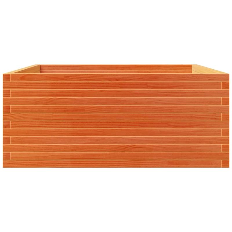 Casa si Gradina - Gradinarit si plante - Plante si ghivece - Ghivece si suporturi - Jardiniera gradina maro ceruit, 110x110x49,5 cm, lemn masiv pin - Infinity.ro