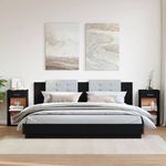 Casa si Gradina - Mobilier - Comode si corpuri - Noptiere - Noptiere, 2 buc., negru, 35x34x65 cm, lemn prelucrat - Infinity.ro