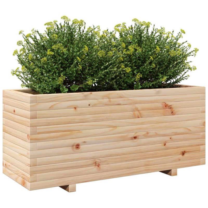 Casa si Gradina - Gradinarit si plante - Plante si ghivece - Ghivece si suporturi - Jardiniera de gradina, 110x40x49,5 cm, lemn masiv de pin - Infinity.ro